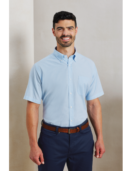 PRE-PR236-Chemise Oxford à manches courtes Signature Homme 2